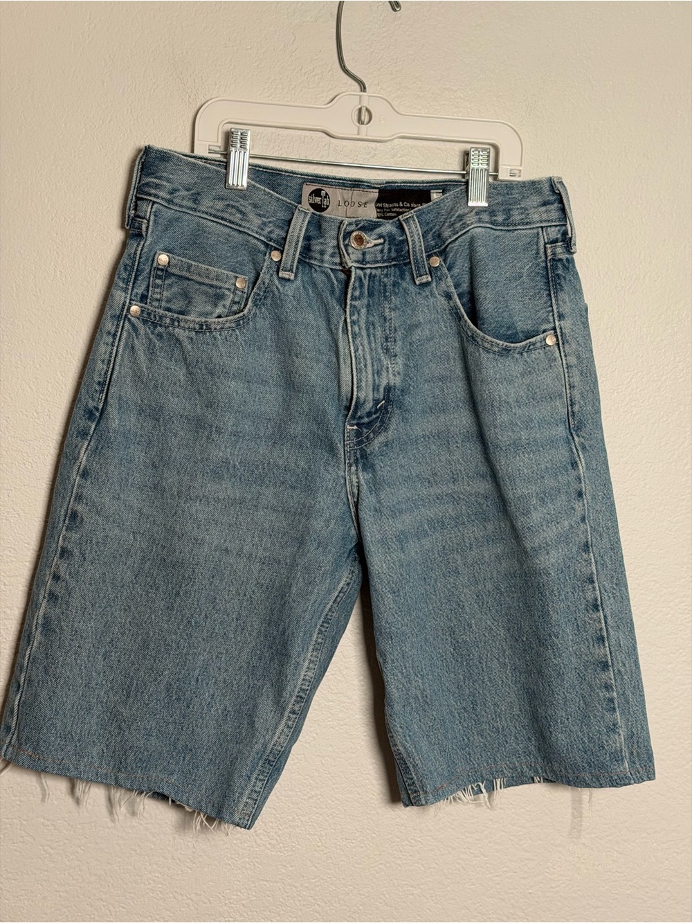Levi’s Silvertab Loose Light Blue Denim unisex cutoff Jean Shorts  - size 29